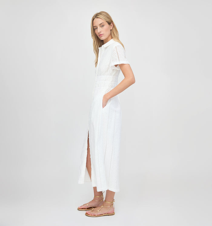 The Jamie Nap Dress - White Broderie Voile