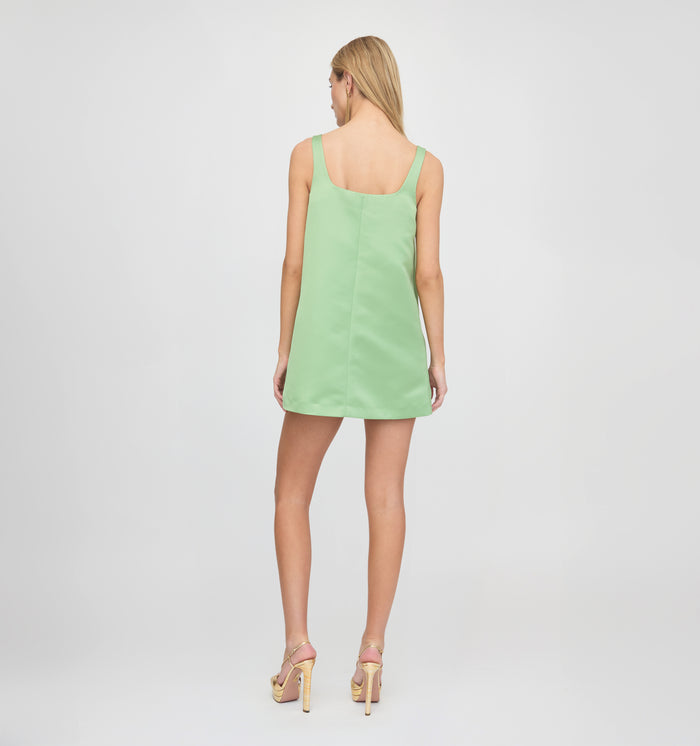 The Jasper Dress - Pear Satin