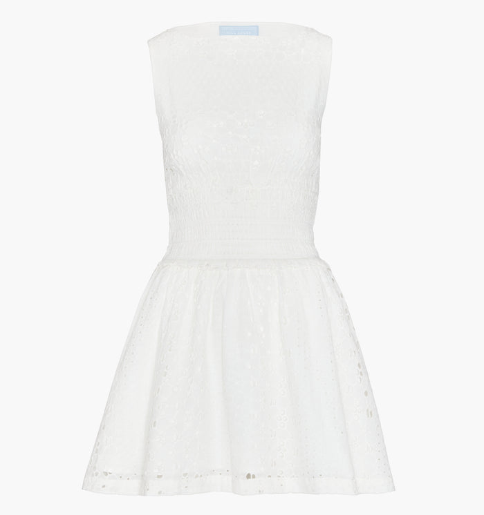 The Joanna Dress - White Floral Broderie