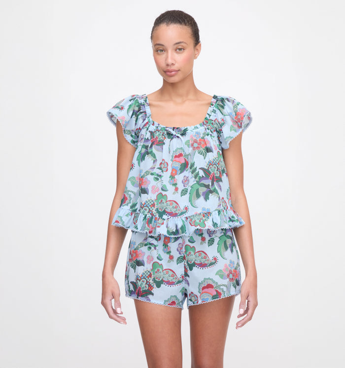 The Josie Set - Light Blue Jungle Floral