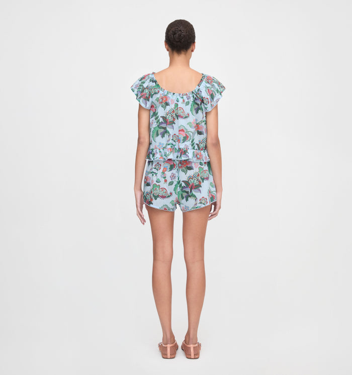 The Josie Set - Light Blue Jungle Floral