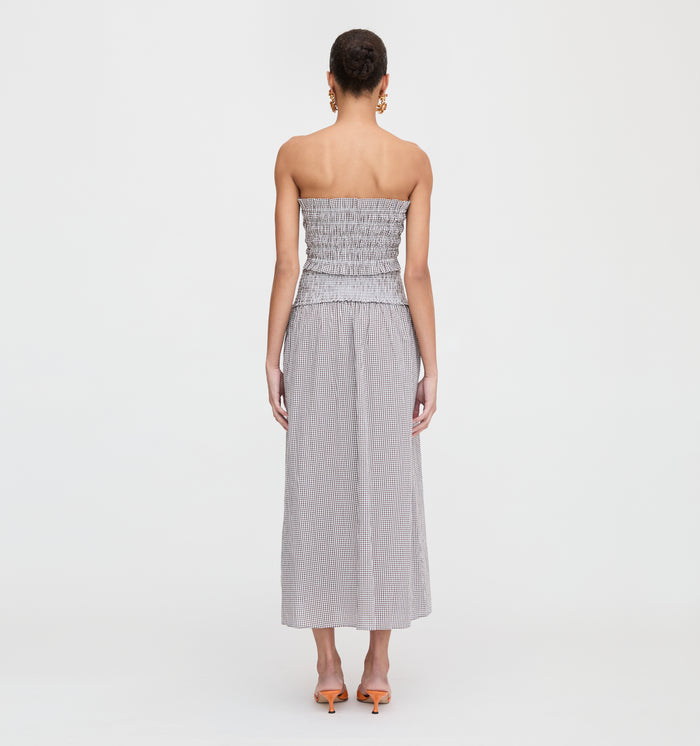 The June Nap Top - Chocolate Gingham