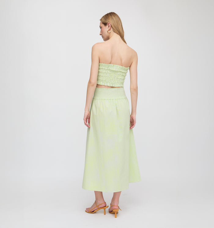 The June Nap Top - Lime Gingham