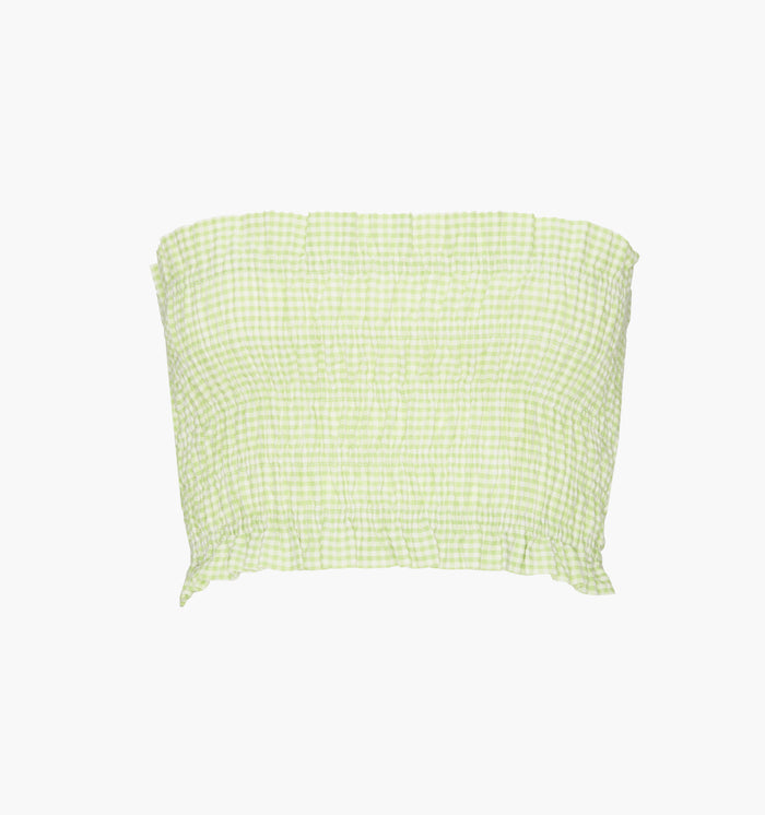 The June Nap Top - Lime Gingham