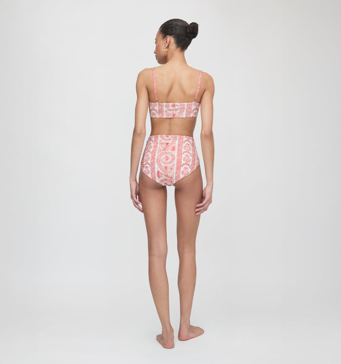 The Juno Bikini Set - Coral Corsica Paisley
