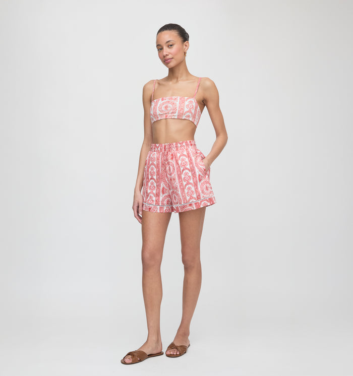 The Juno Bikini Set - Coral Corsica Paisley