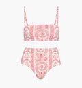 The Juno Bikini Set - Coral Corsica Paisley