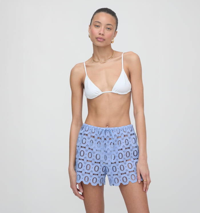 The Kaya Short - Cornflower Lace