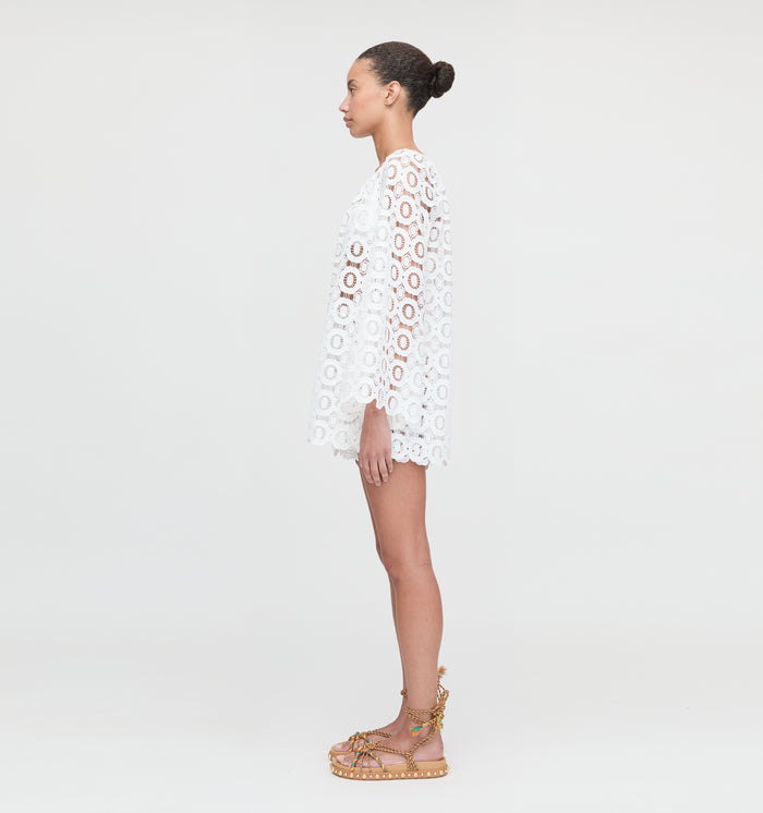 The Kaya Short - White Broderie