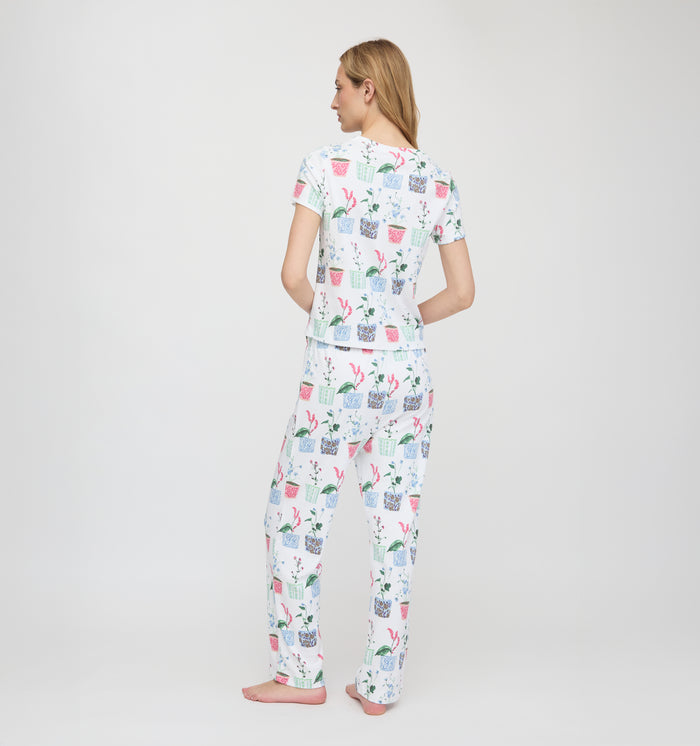 The Kelly Pajama Set - Flower Pots