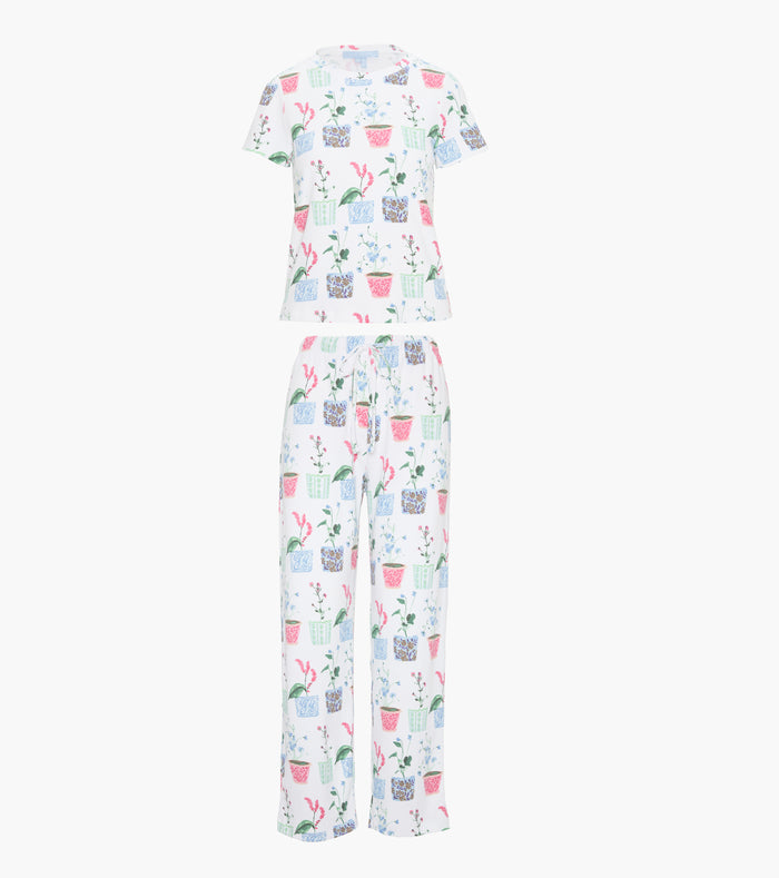 The Kelly Pajama Set - Flower Pots