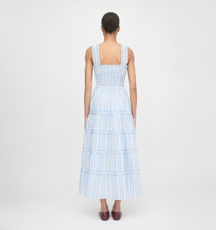 The Kimmy Maxi Nap Dress - Blue Petal Stripe
