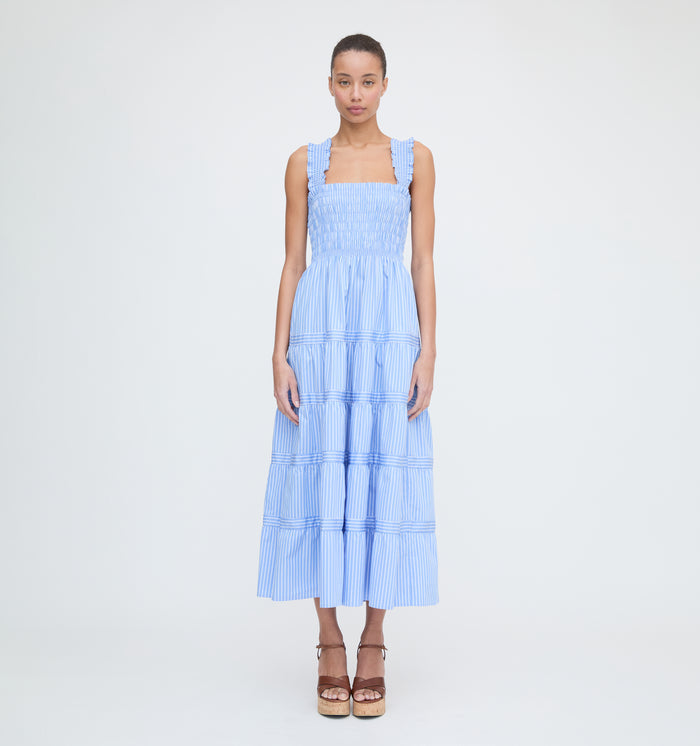 The Kimmy Maxi Nap Dress - Blue Stripe