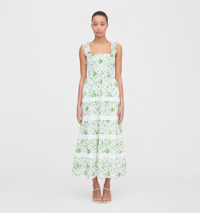 The Kimmy Nap Dress - Green Sweet Peas