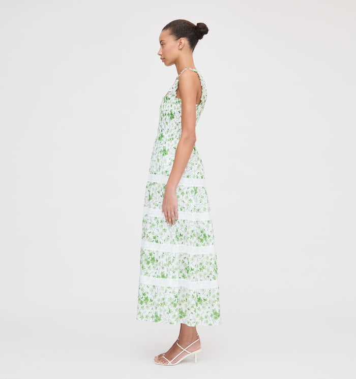 The Kimmy Nap Dress - Green Sweet Peas