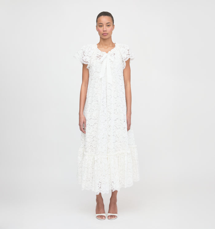 The Lace Coco Duster - White Fleur Lace