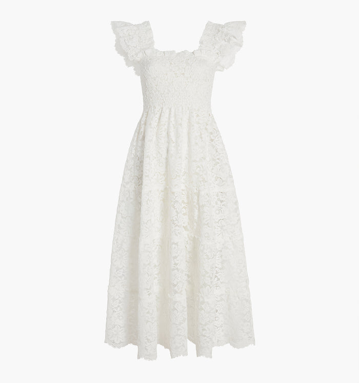 The Lace Ellie Nap Dress - White Fleur Lace
