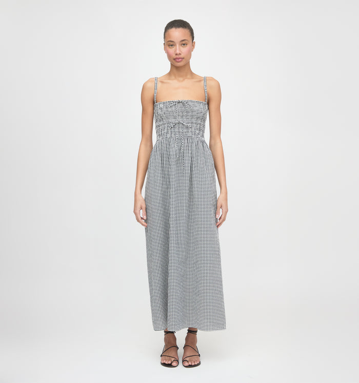 The Larissa Nap Dress - Black/Sand Gingham