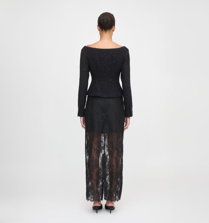 The Lark Skirt in Black Lace color: Black Lace