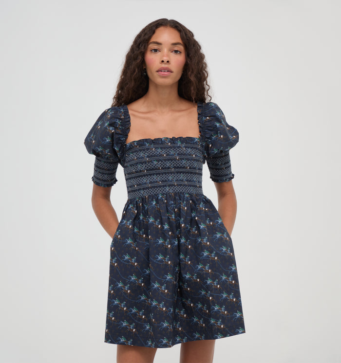 The Lila Nap Dress -  Clydesdale Canter Navy