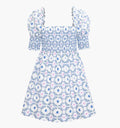 The Lila Nap Dress - White Cisco Trellis