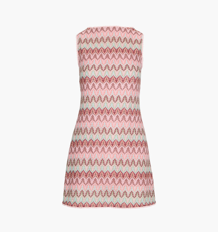 The Lisandra Dress - Pink Multi Smooth Shimmer Knit