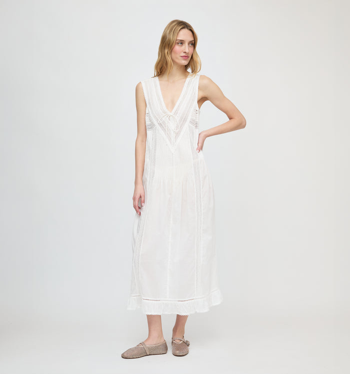 The Lorelai Nightgown - Ivory Washed Voile