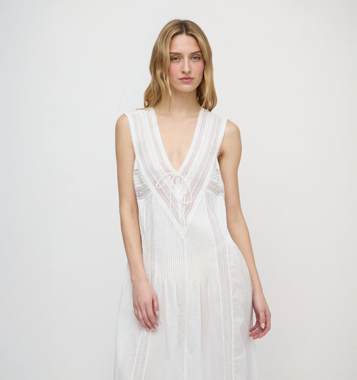 The Lorelai Nightgown - Ivory Washed Voile