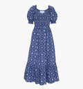 monogram: navy-trellis
