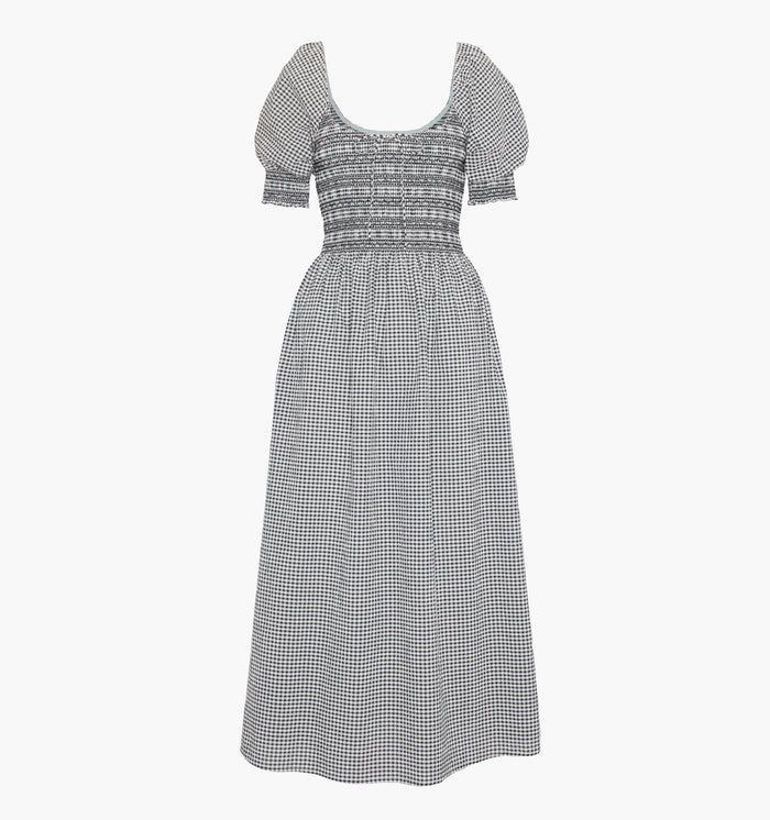 The Madeline Nap Dress - Black/Sand Gingham
