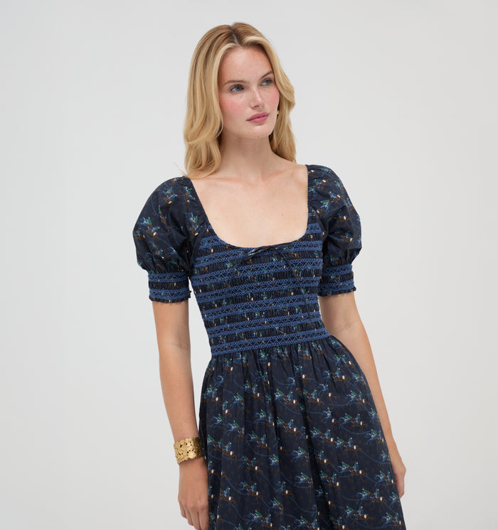 The Madeline Nap Dress -  Clydesdale Canter Navy