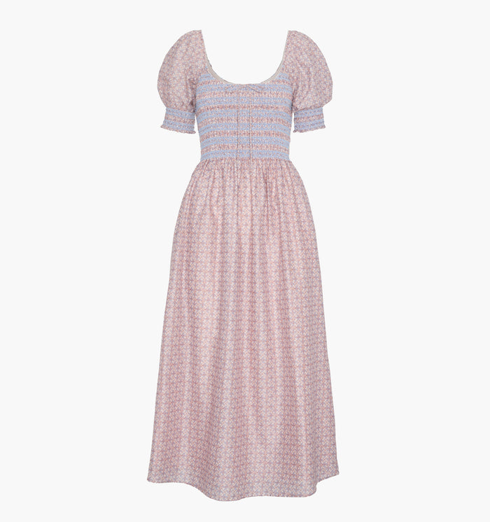 The Madeline Nap Dress - Pink Wentworth Leaf