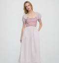 The Madeline Nap Dress - White Poppy Half Drop