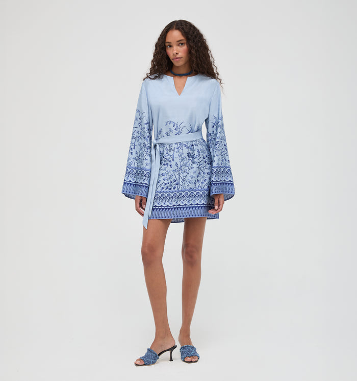 The Magnolia Tunic - Cornflower Wildflower Field