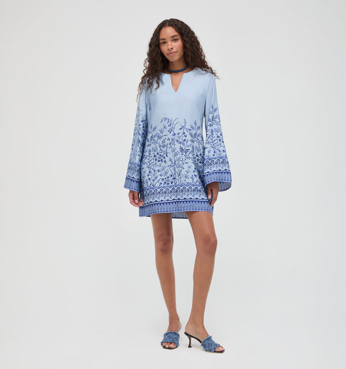 The Magnolia Tunic - Cornflower Wildflower Field