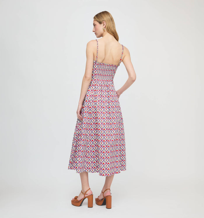 The Maisie Dress - Diamond Cherries Cherry Red