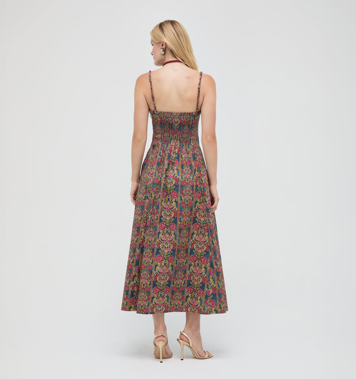 The Maisie Dress -  Stowell Medallion Stripe