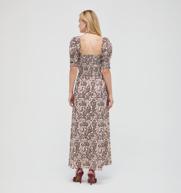 The Malene Nap Dress -  Chedworth Paisley Brown
