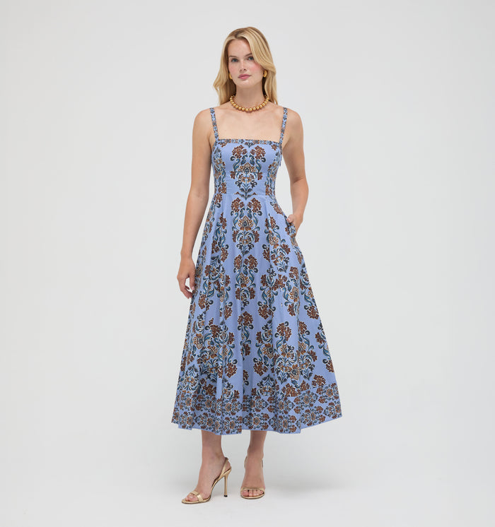 The Margot Dress -  Stowell Medallion Iris