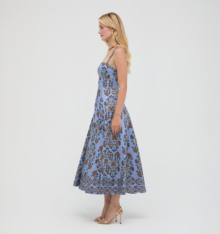 The Margot Dress -  Stowell Medallion Iris