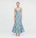 The Marietta Dress - Blue Pressed Flowers