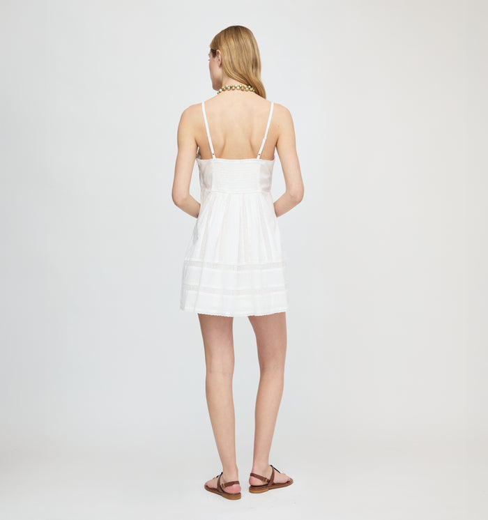 The Marin Mini Dress - White Voile