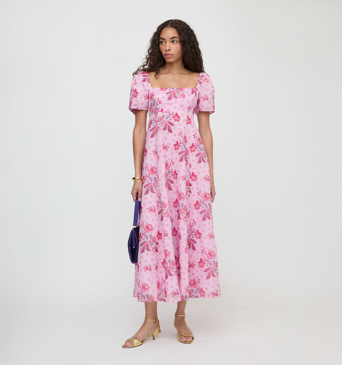 The Matilda Dress - Pink Delft Bouquet