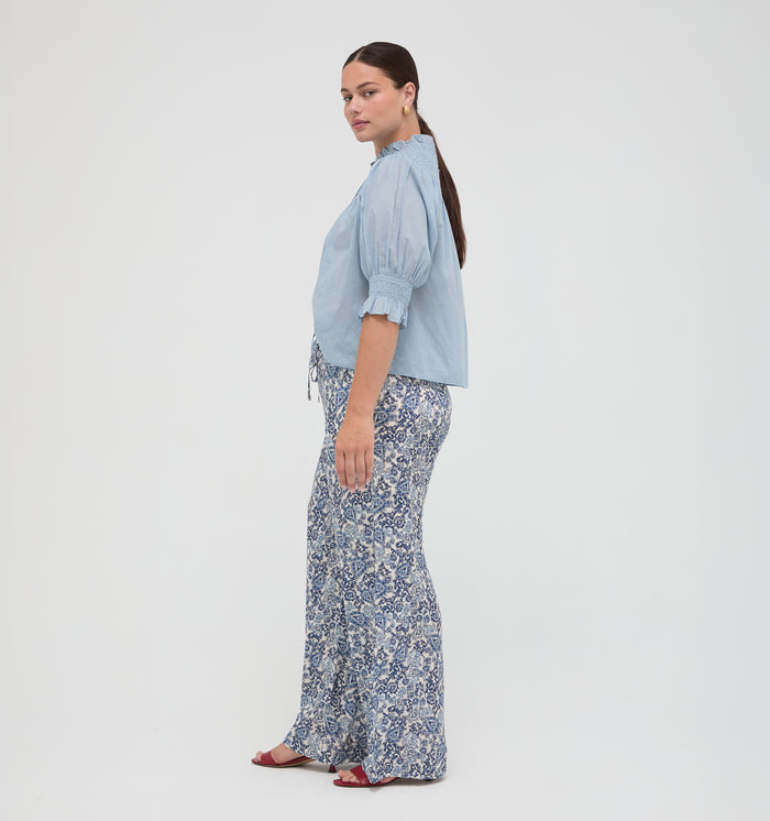 The Maxime Pant -  Chedworth Paisley Blue