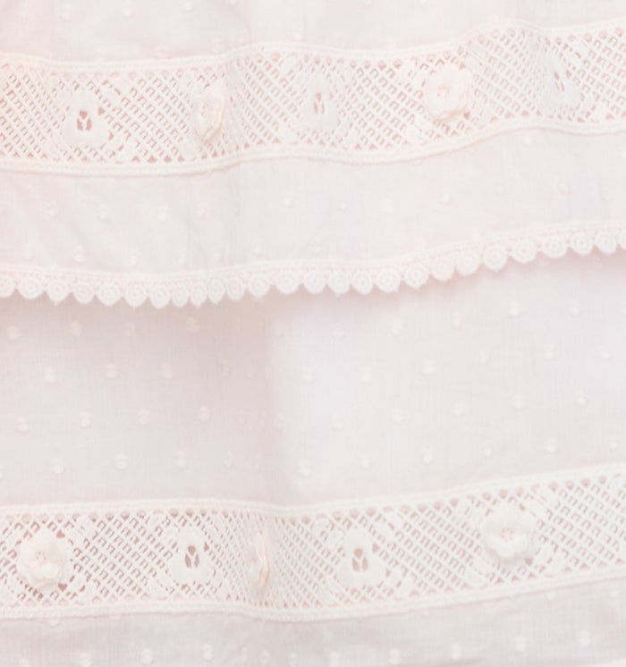 The Meena Skirt - Powder Pink Swiss Dot