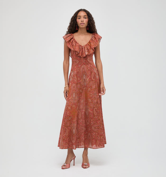 The Milani Dress -  Cypress Paisley
