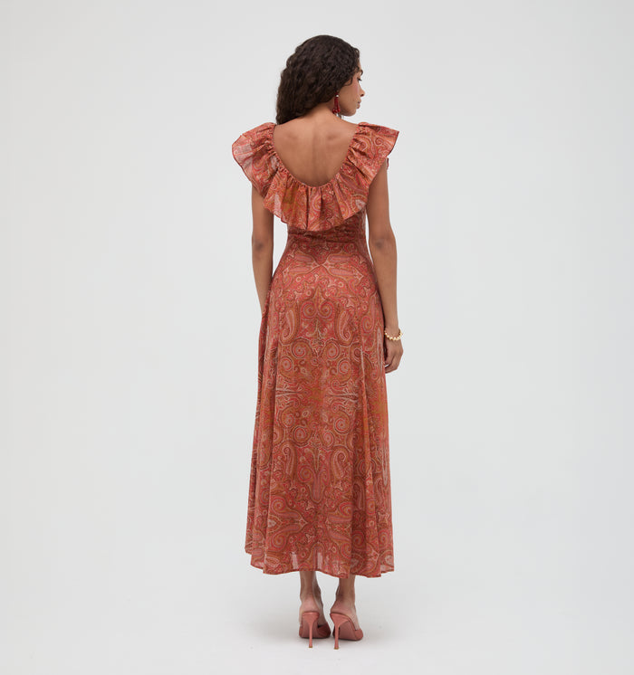 The Milani Dress -  Cypress Paisley