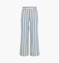 The Mindy Pant -  Coln Ticking Stripe Dusty Blue