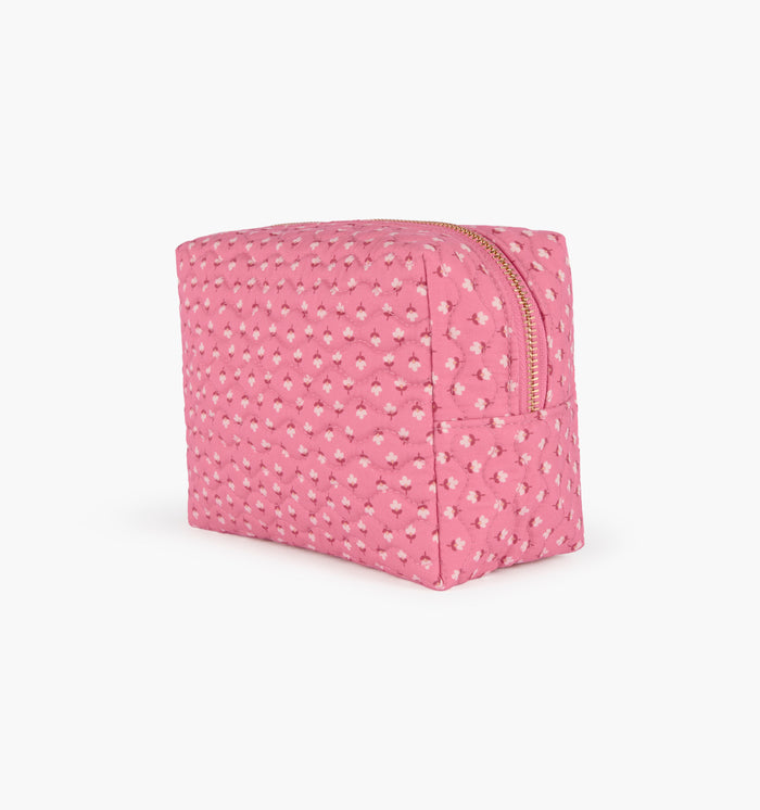 The Mini Quilted Cosmetic Bag -  Poppy Half Drop Rose