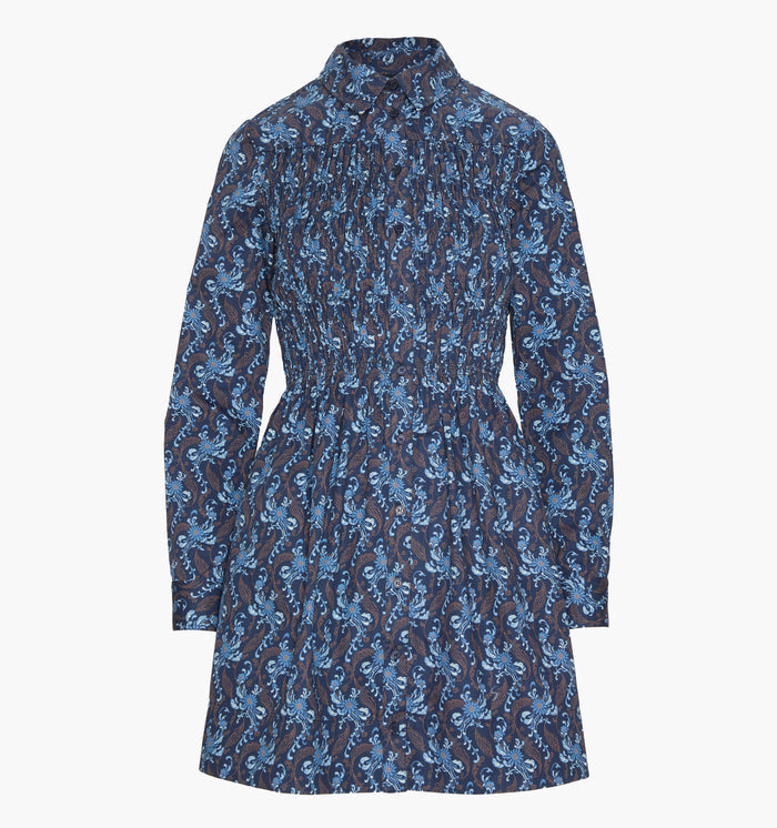 The Mira Dress in Navy Cala Paisley color: Navy Cala Paisley